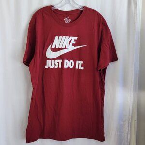 Nike Men's Just Do It Graphic Print Tee Maroon XL NWT